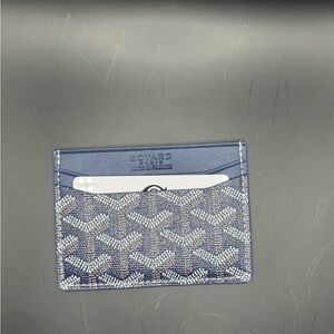 Goyard blue card holder brand new with box